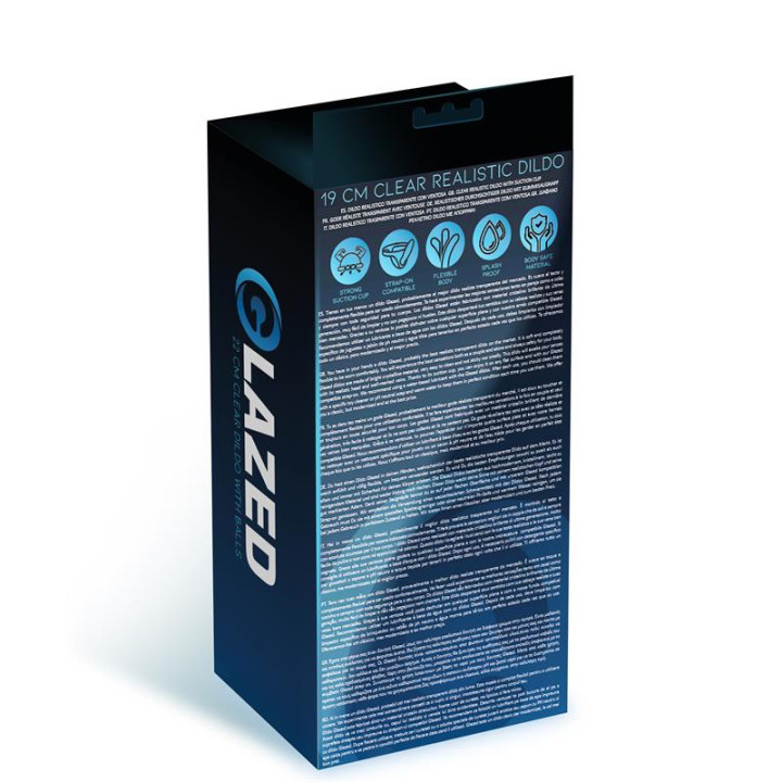 Dildo Realista Material Cristalino 19 cm de Glazed | VibraZon