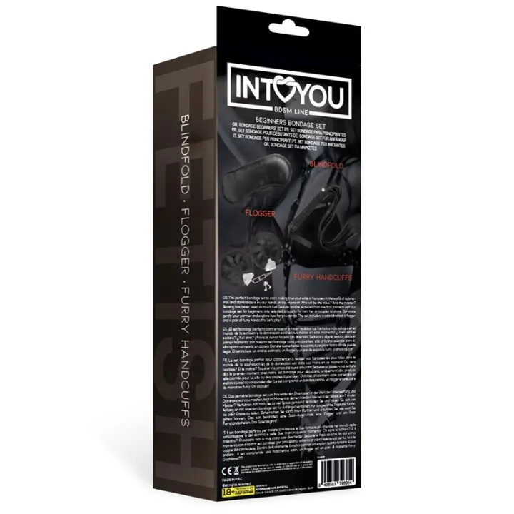 Set de Bondage para Principiantes Beginners 3 Piezas Negro de Intoyou Bdsm Line