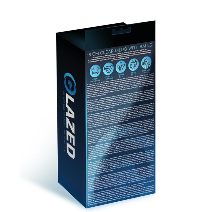 Dildo Realista con Testículos Material Cristalino 18 cm de Glazed | VibraZon