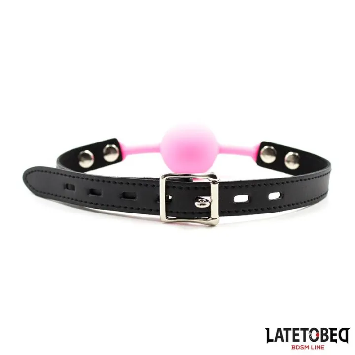 Mordaza Bola Silicona Rosa de Latetobed Bdsm Line