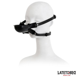 Mordaza con Bebedero Negro de Latetobed Bdsm Line | VibraZon