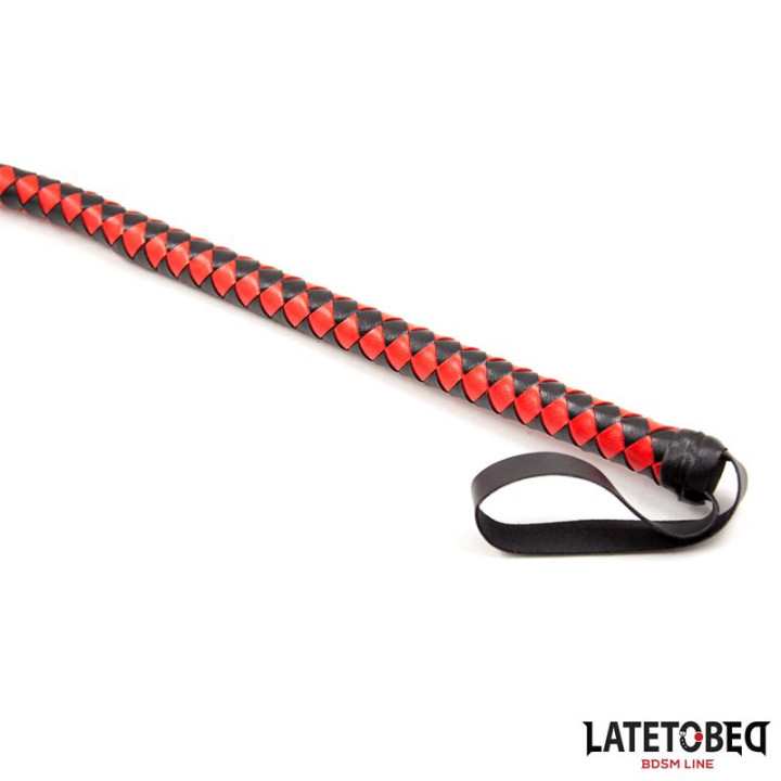 Látigo Largo Rojo y Negro 210cm de Latetobed Bdsm Line | VibraZon