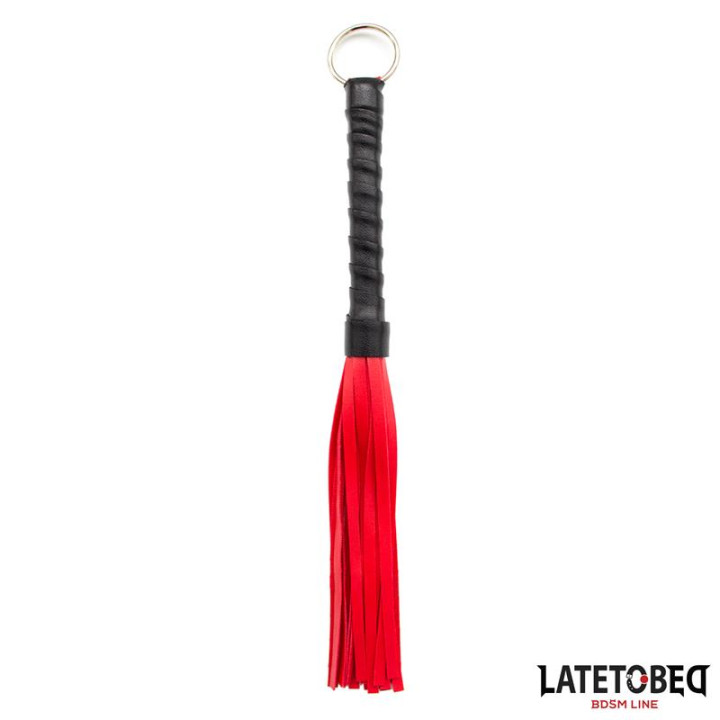 Flogger Mini Rojo y Negro 28cm de Latetobed Bdsm Line | VibraZon