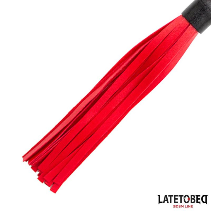 Flogger Mini Rojo y Negro 28cm de Latetobed Bdsm Line | VibraZon