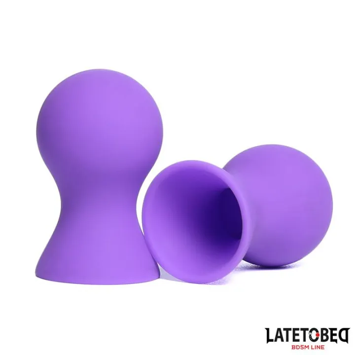Succionador Pezones Silicona Púrpura de Latetobed Bdsm Line