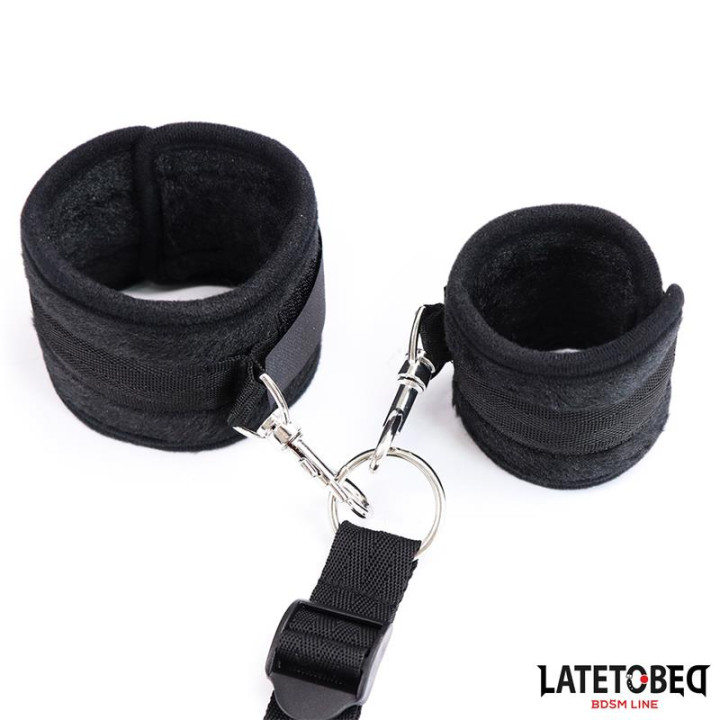 Restricciones de Cama Negro Ajustable de Latetobed Bdsm Line | VibraZon