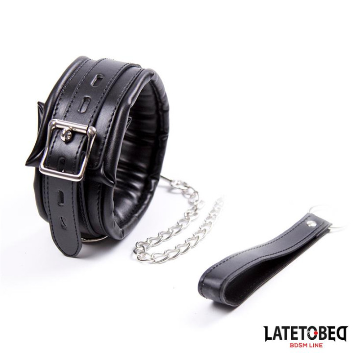 Collar Acolchado Grande con Correa de Latetobed Bdsm Line | VibraZon