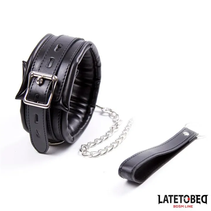 Collar Acolchado Grande con Correa de Latetobed Bdsm Line