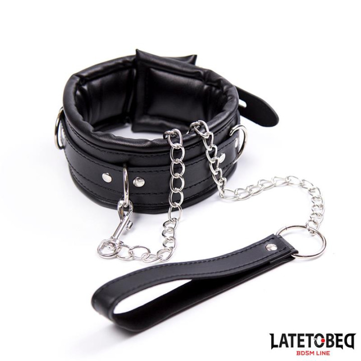 Collar Acolchado Grande con Correa de Latetobed Bdsm Line | VibraZon