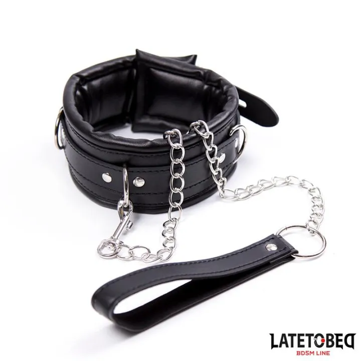 Collar Acolchado Grande con Correa de Latetobed Bdsm Line