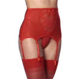Liguero Ancho con Tanga Rojos de Amorable