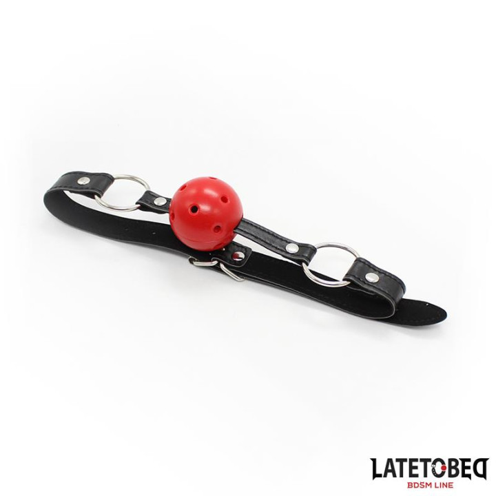 Mordaza Bola Hueca Dura Rojo de Latetobed Bdsm Line | VibraZon