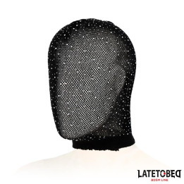 Máscara Rejilla con Brillantes y Lazo Ajustable de Latetobed Bdsm Line | VibraZon