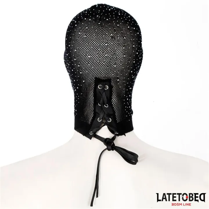 Máscara Rejilla con Brillantes y Lazo Ajustable de Latetobed Bdsm Line