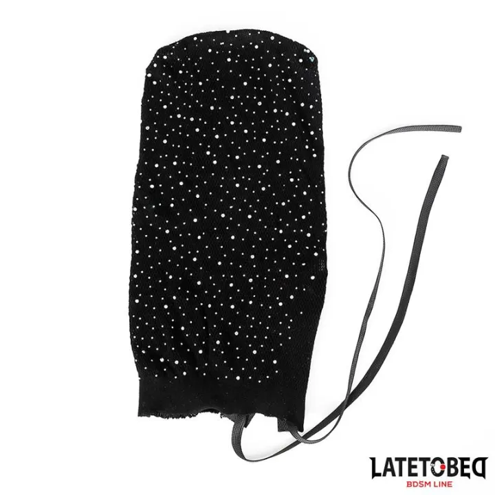 Máscara Rejilla con Brillantes y Lazo Ajustable de Latetobed Bdsm Line