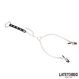 Pinzas Pezones con Anillo para Pene Talla Única de Latetobed Bdsm Line | VibraZon