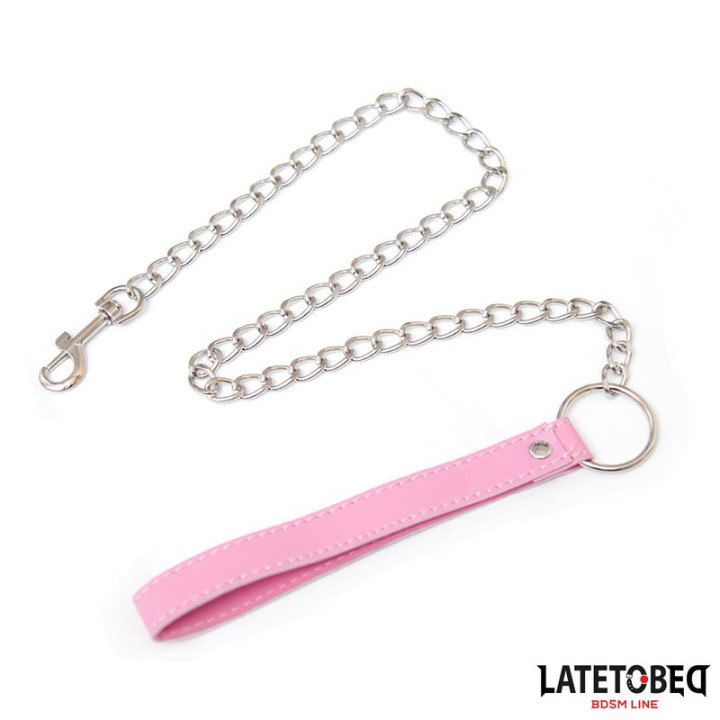 Correa Metálica Rosa 65cm de Latetobed Bdsm Line | VibraZon