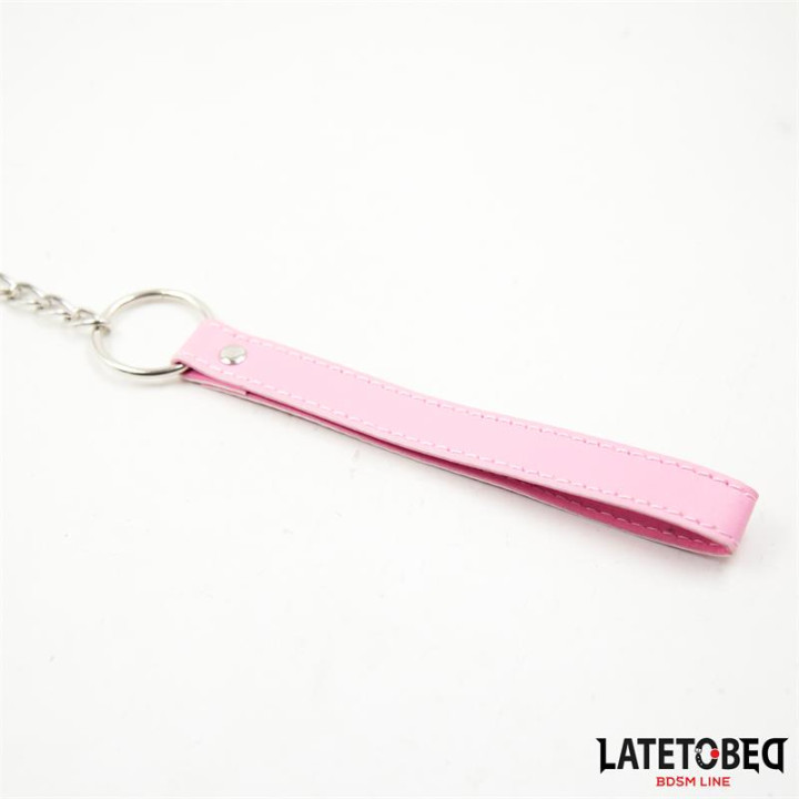 Correa Metálica Rosa 65cm de Latetobed Bdsm Line | VibraZon