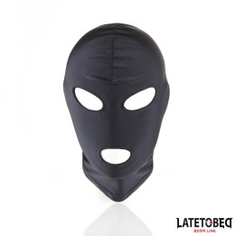 Máscara con Apertura Ojos y Boca Negra de Latetobed Bdsm Line | VibraZon