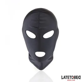 Máscara con Apertura Ojos y Boca Negra de Latetobed Bdsm Line