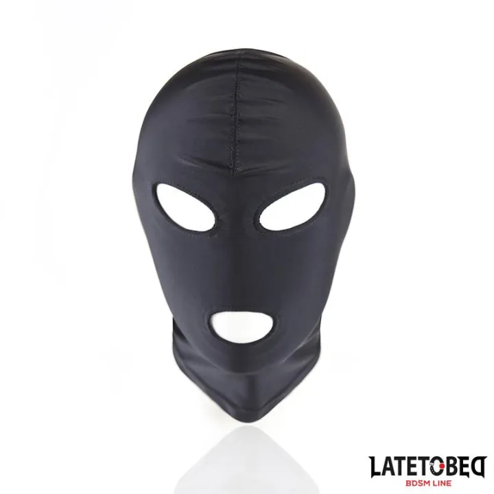 Máscara con Apertura Ojos y Boca Negra de Latetobed Bdsm Line