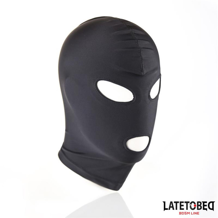 Máscara con Apertura Ojos y Boca Negra de Latetobed Bdsm Line | VibraZon