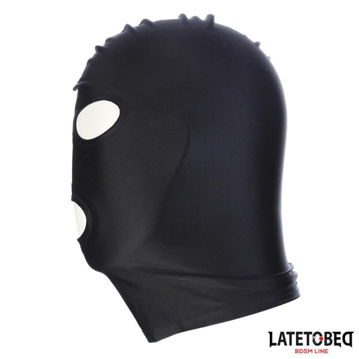 Máscara con Apertura Ojos y Boca Negra de Latetobed Bdsm Line | VibraZon