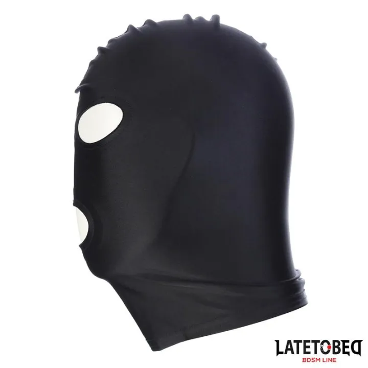 Máscara con Apertura Ojos y Boca Negra de Latetobed Bdsm Line