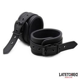 Esposas Neopreno Ajustables Negro de Latetobed Bdsm Line | VibraZon