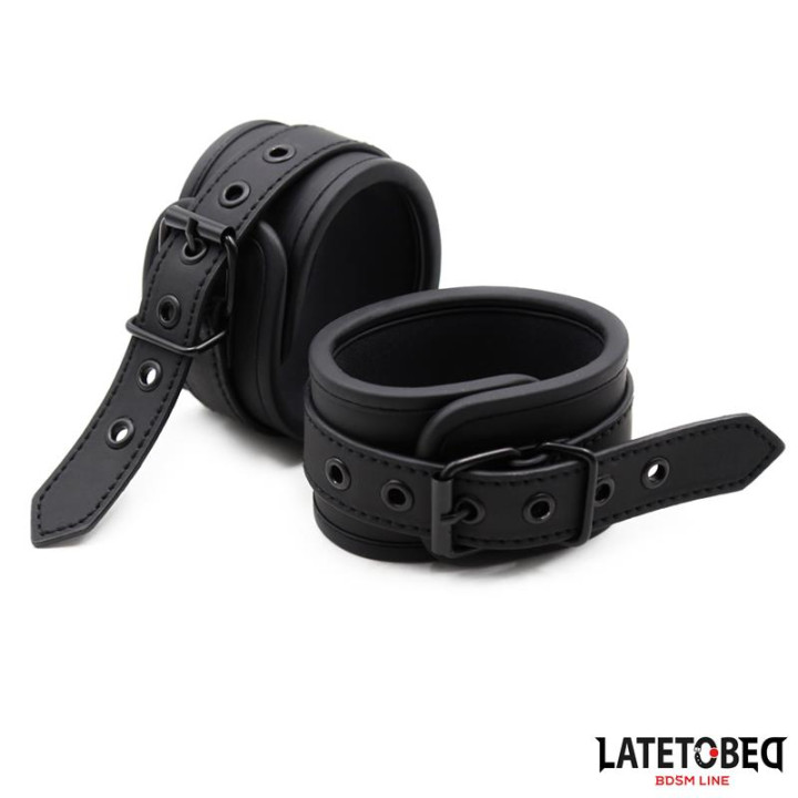 Esposas Neopreno Ajustables Negro de Latetobed Bdsm Line | VibraZon