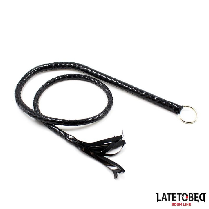 Látigo Negro Brillante 138cm de Latetobed Bdsm Line | VibraZon