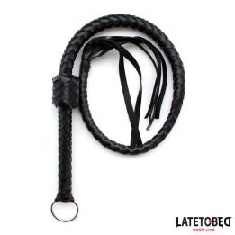 Látigo Trenzado Negro 116cm de Latetobed Bdsm Line | VibraZon