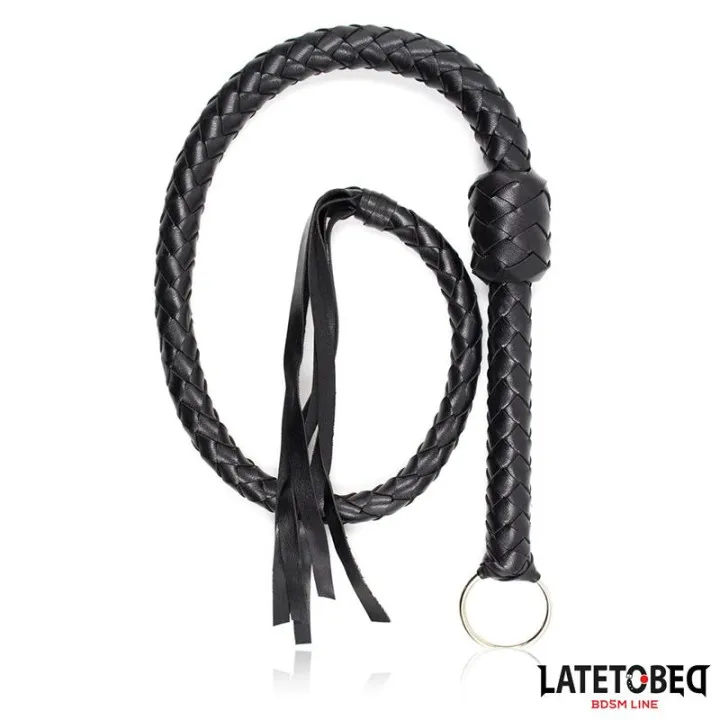 Látigo Trenzado Negro 116cm de Latetobed Bdsm Line