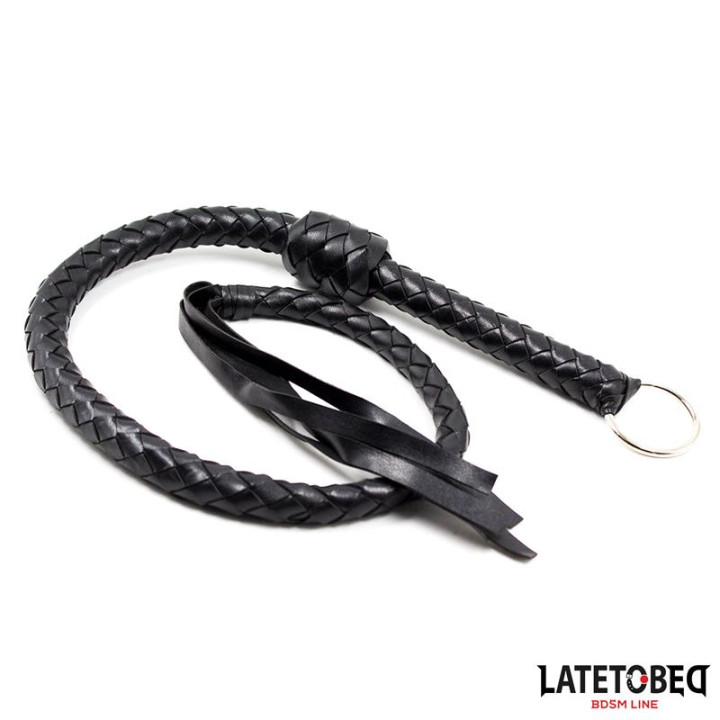 Látigo Trenzado Negro 116cm de Latetobed Bdsm Line | VibraZon