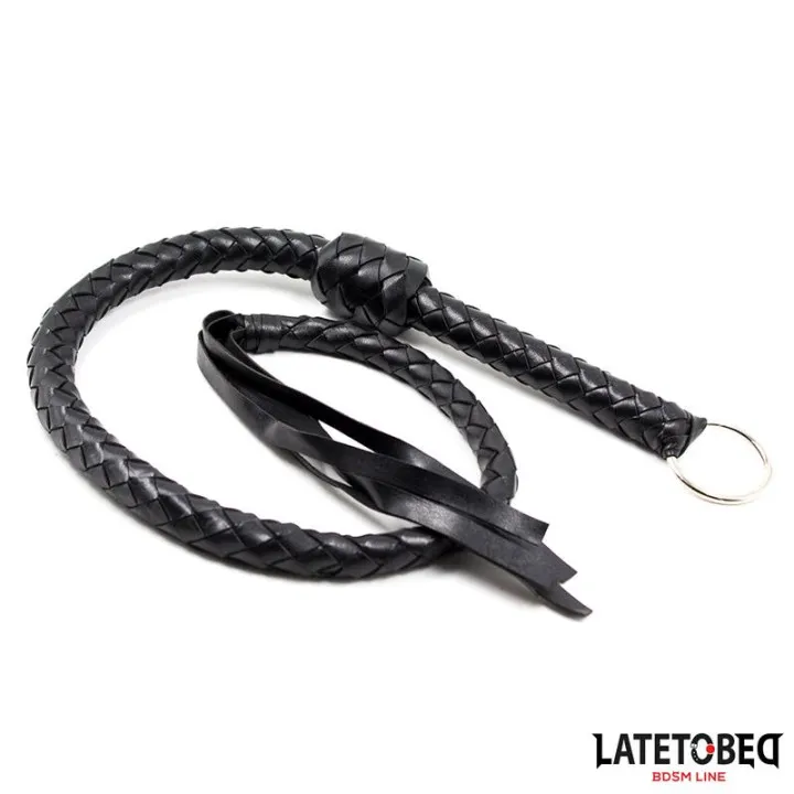 Látigo Trenzado Negro 116cm de Latetobed Bdsm Line