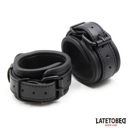 Esposas Neopreno Ajustables Negro de Latetobed Bdsm Line | VibraZon