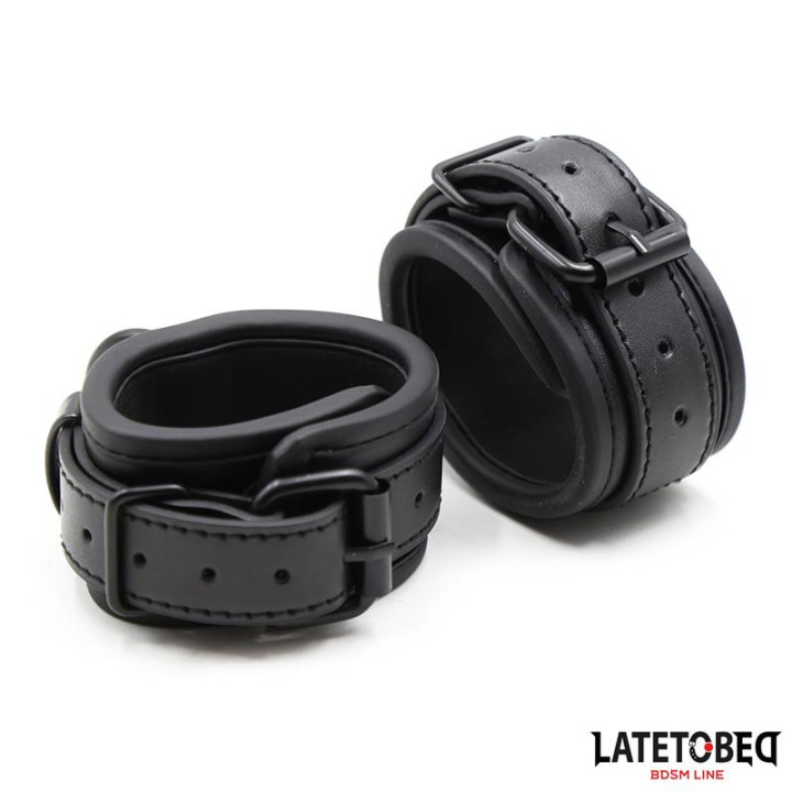 Esposas Neopreno Ajustables Negro de Latetobed Bdsm Line | VibraZon