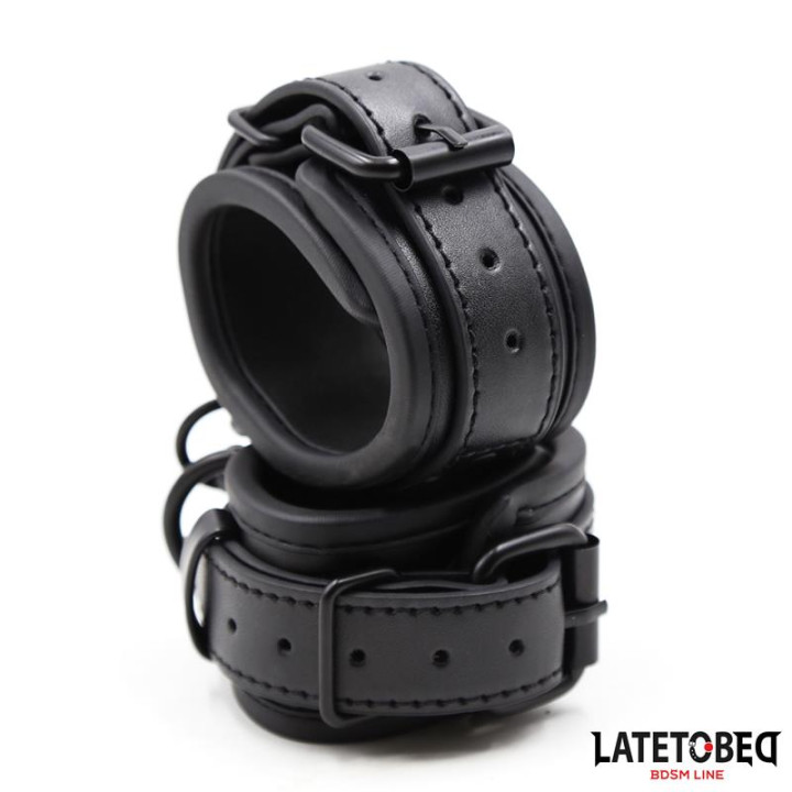 Esposas Neopreno Ajustables Negro de Latetobed Bdsm Line | VibraZon