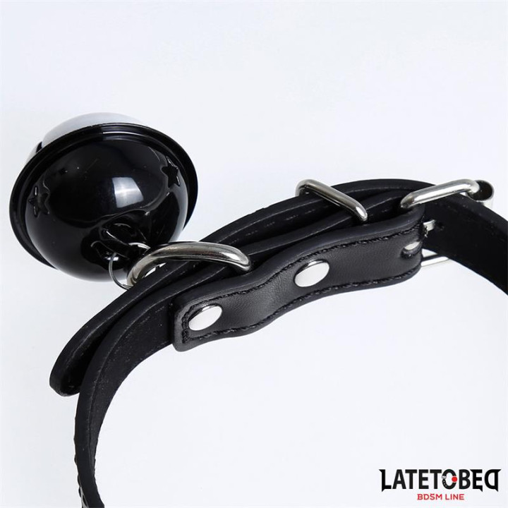 Collar con Cascabel Ajustable Negro de Latetobed Bdsm Line | VibraZon