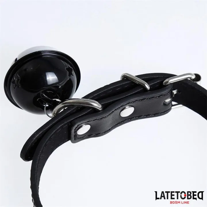 Collar con Cascabel Ajustable Negro de Latetobed Bdsm Line