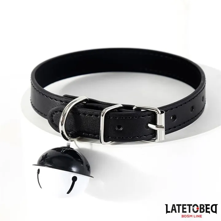 Collar con Cascabel Ajustable Negro de Latetobed Bdsm Line