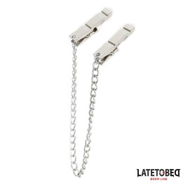 Pinzas Pezones con Cadena 40.5cm Zinc de Latetobed Bdsm Line | VibraZon