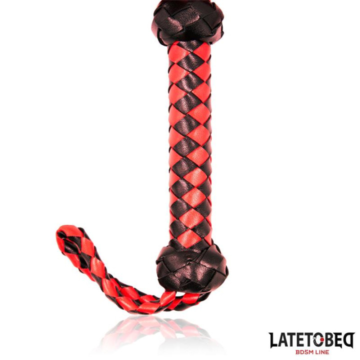 Flogger Rojo y Negro 50cm de Latetobed Bdsm Line | VibraZon