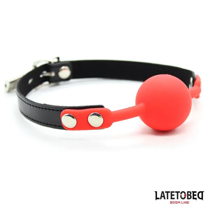 Mordaza Silicona con Candado Rojo de Latetobed Bdsm Line