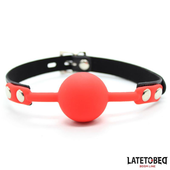 Mordaza Silicona con Candado Rojo de Latetobed Bdsm Line | VibraZon