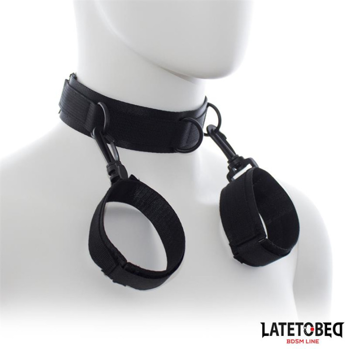 Collar con Esposas Nylon Talla Única de Latetobed Bdsm Line | VibraZon
