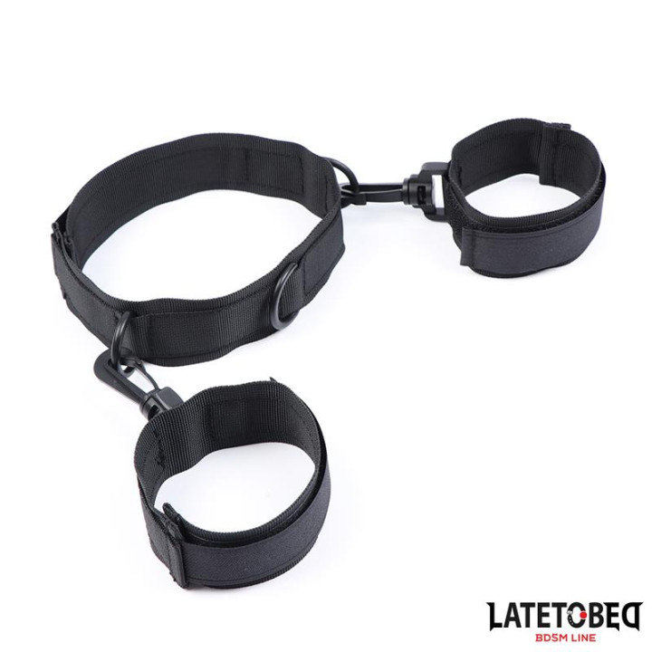 Collar con Esposas Nylon Talla Única de Latetobed Bdsm Line | VibraZon