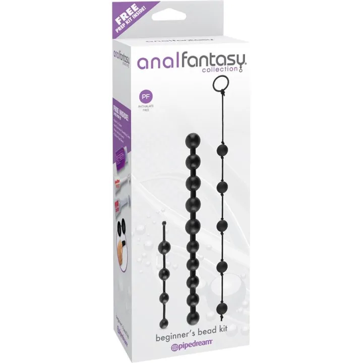 Kit Bolas Anales para Principiantes Negro de Anal Fantasy Collect.