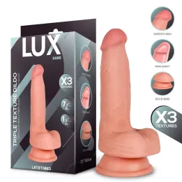 Hans Dildo Triple Densidad con Testículos 7.2 de Lux