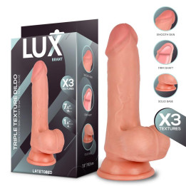 Brant Dildo Triple Densidad con Testículos 7.6 de Lux | VibraZon